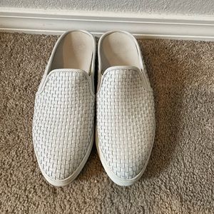 JSlides Slip-on White Shoes Leather Top- Size 9
